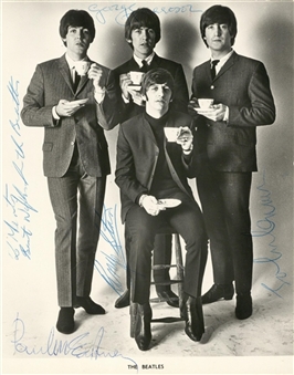 1965 The Beatles Group Signed 6.5 x 8.5 Photo Signed By Lennon, McCartney, Starr, & Harrison (JSA, Letter of Provenance) 